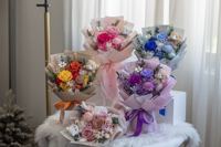 Natuurlijke Droge Bloem Boeket Decoratie Roos Geconserveerd Boeket Fleur Gedroogde Roos Boeket De Fleur Mariage