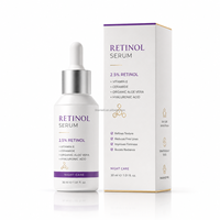 Sérum Coreano OEM de Retinol para Cuidados com a Pele, Antirrugas Instantâneo, Lifting e Firmador, Sérum Antienvelhecimento com Retinol, Atenua Linhas Finas, Sérum Facial com Vitamina C