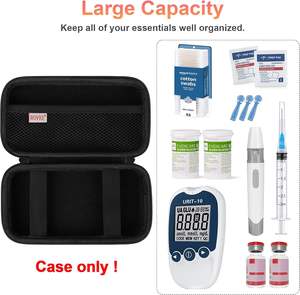 กล่องอุปกรณ์สำหรับผู้ป่วยเบาหวาน สำหรับเครื่องวัดระดับน้ำตาลในเลือด แผ่นทดสอบ ยา เข็มเจาะเลือด และอุปกรณ์อื่นๆ สำหรับผู้ป่วยเบาหวาน - Product Image 2