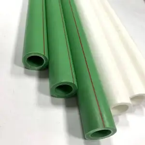 白色绿色纯塑料PPR配件水管塑料PPR管批发