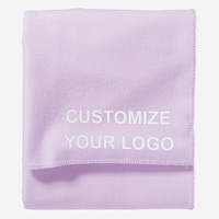 Couverture polaire imprimée avec logo, anti-boulochage, en polyester, idéale pour cadeaux d'affaires, commandes en gros, OEM pour entreprises