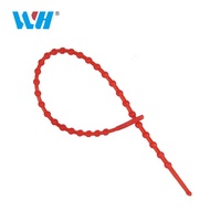 Attaches-câbles en silicone réutilisables à réglage rapide, robustes, ronds, détachables, pour la gestion des câbles en nylon perlé