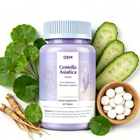 Tablet Centella Asiatica 60 Kapsul Suplemen Diet Label Pribadi Grosir OEM