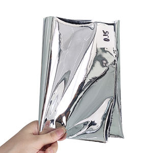 0,15-0,7 мм Серебристая зеркальная отражающая мягкая пластиковая пленка из ТПУ для изготовления рукоделия/крышки/декора/упаковки - Product Image 1
