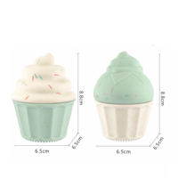 Juguete de Agua para Bebés de Paja de Trigo, PVC y Silicona, Suave, sin Agujeros, Flotante, con Forma de Vehículo, Animal, Barco, Cupcake, Pelota Sensorial, Juguete Educativo