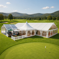 Tente de mariage, tente de réception extérieure pour événements, 10x20m, structure en aluminium, couverture en PVC, chapiteau en forme de A pour 200 à 500 invités