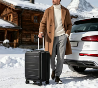 Valise à roulettes extensible de 20 pouces à ouverture frontale avec serrure TSA et port USB pour les voyages d'affaires et de loisirs