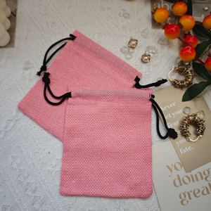 Reusable Natural Jute Drawstring Gift <b>Bag</b> Custom Logo Printed <b>Small</b> Burlap Jute Sack <b>Bag</b> for Party Candy Sock Packaging <b>Bag</b> - Product Image 1