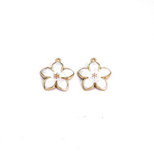 Pendentif fleur de cerisier 25x28mm en alliage de zinc, breloque de bijoux DIY pour porte-clés, chaîne de téléphone, accessoire de mode unisexe - Product Image 5