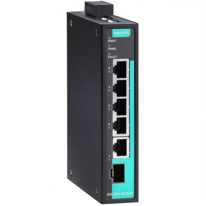 Switch Gigabit No Administrado Moxa EDS-G205-1GTXSFP de 5 Puertos Ethernet, Dispositivo de Red Industrial - Product Image 2