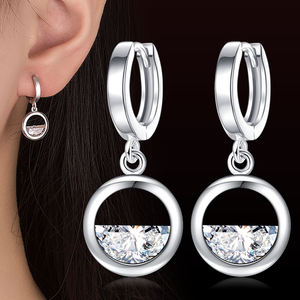 Pendientes <span class=keywords><strong>de</strong></span> Botón <span class=keywords><strong>de</strong></span> Cristal <span class=keywords><strong>con</strong></span> Circonitas, Diseño Coreano, para Cumpleaños, Lindos, Juveniles, Dorados y Plateados, para Mujer, Fiesta, Boda - Product Image 2