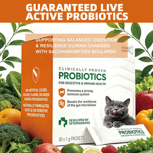 Probiotici per Gatti OEM ODM, Miscela Pura e Naturale per la Salute Digestiva e Immunitaria, 30 Bustine in Polvere per la Flora Intestinale - Product Image 5