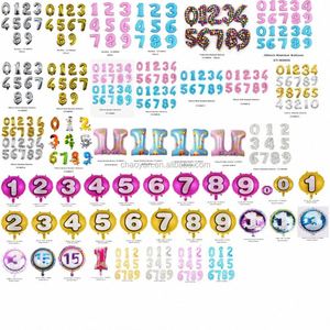 Globos de Foil con Número Digital de 16 Pulgadas en Rojo, Negro, Oro Rosa, Plata y Azul Degradado para Baby Shower, Cumpleaños, Navidad y Graduación - Product Image 5