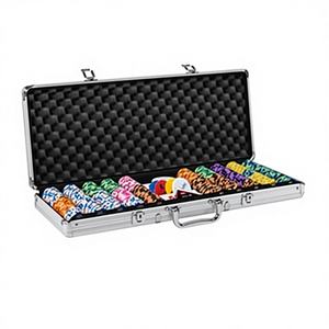 Ensemble de 1000 jetons de poker en PS avec étui en aluminium pour jeux de <span class=keywords><strong>casino</strong></span>, de Blackjack et de Baccarat en famille, avec numéros - Product Image 6