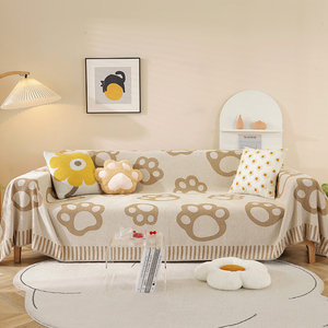 ผ้ากำมะหยี่แฟชั่นผ้าคลุมโซฟาพิมพ์ลายสองสีทึบผ้าคลุมโซฟาสำหรับห้องนั่งเล่นผ้ายืดยืดหยุ่น - Product Image 3