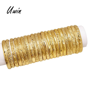 UWIN Classic Star Carved 22K <strong>Gold</strong> <strong>Plated</strong> Indian Cuff <strong>Bangle</strong> Jewelry Bracelet for Women Dubai Fashion Wedding Party <strong>Bangles</strong> - Product Image 6