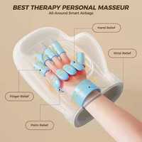 Masseur Électrique sans Fil à Pression d'Air 5 Niveaux, Masseur Manuel Électrique avec Airbag 3D pour Détente des Articulations des Doigts, Paume et Doigts