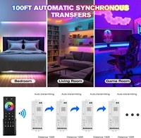 Contrôleur de bande LED RGBW adressable DR04W WiFi SPI DC5~24V, compatible Alexa, Google Home, Smart Life, application Tuya.