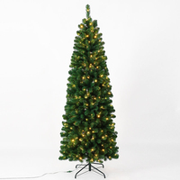 Arbre de Noël artificiel en PVC vert JIN PENG, ornement extérieur pour la décoration de jardin pendant les fêtes