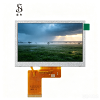 4,3 Zoll TFT IPS LCD LCM Panel 800x480 Auflösung RGB 40PIN I2C Helligkeit 500 Nits