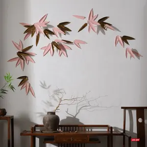 Bamboo Leaves Wall Hanging Handicrafts Art Wall Decorations Crafts Ceramics Wall Art Home Decor