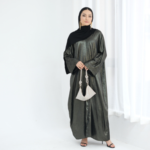2024 Roupas Muçulmanas Tradicionais Novo Muçulmano Abaya Shinny Poliéster <span class=keywords><strong>Cardigan</strong></span> Abaya Mulheres Vestido Senhoras Modesto Abaya - Product Image 6