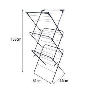 Séchoir à linge pliable en forme de X, porte-serviettes métallique multi-niveaux pour bébé, porte-manteau multifonctionnel sur pied pour intérieur et extérieur - Product Image 6