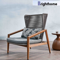 Ensemble de meubles de jardin en métal et corde, moderne, durable, pour patio et extérieur