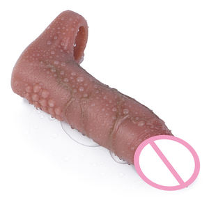 Manchon de pénis ultra réaliste SXXY avec perles à l'arrière, extenseur de pénis en silicone souple, préservatif réutilisable pour hommes, retard de l'éjaculation - Product Image 4