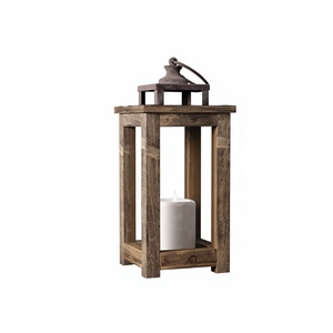 Lanterne porte-bougie en bois faite à la main avec panneaux en verre, impression personnalisable pour la décoration de la maison, décoration de table, mariages, fêtes - Product Image 4