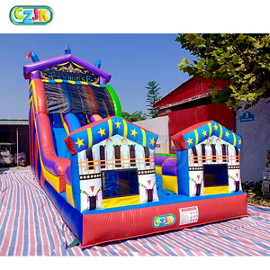 Tobogán acuático gigante para uso comercial, tobogán <span class=keywords><strong>de</strong></span> agua inflable <span class=keywords><strong>pintado</strong></span> con dos puertas, barato - Product Image 2