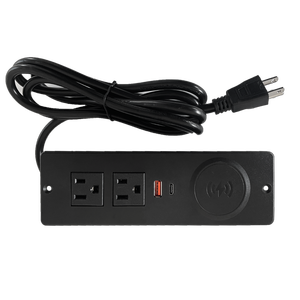 Lõm Máy tính để bàn Ổ cắm điện dải với USB 10 Wát Trạm Sạc không dây với 2 ổ cắm + 2 USB đồ nội thất Ổ cắm điện dải - Product Image 3