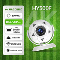 Projecteur LED WiFi6 Android 14 HY300F avec Correction Trapézoïdale Entièrement Automatique, Équipement Portable pour Home Cinéma et Présentations
