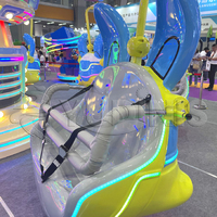 2025 nouveau Design aire de jeux extérieure enfants parc d'attractions rotatif fou saut Machine jeux fou lapin tour à vendre
