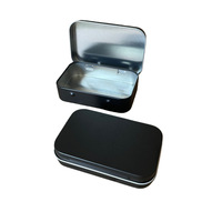 Boîte à badges en fer blanc monobloc à couvercle rabattable pour trésors de pêcheur, bracelets, bagues, colliers - Petite boîte portable personnalisable en gros