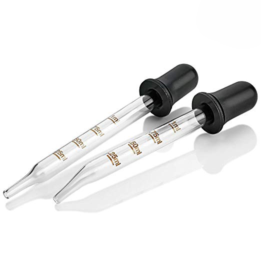 Accurate Easy Dose 1ml Straight Tip Essential Oil Laboratory Eye Liquid Glass Pipette Long Dropper With Black Rubber Bulb