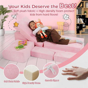 Canapé de jeu pour enfants, tapis modulaire en mousse, peluche douce pour l'escalade et l'apprentissage en intérieur, unisexe - Product Image 1