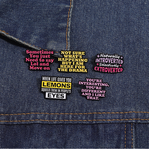 Металлический значок-брошь с эмалью, забавным надписью и цитатами, с рисунком животных, для рюкзака, одежды, аксессуаров, подарок - Product Image 1