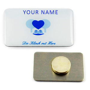Mıknatıs eki özelleştirilmiş kimlik kazınmış çalışan kişiselleştirilmiş adı etiketi rozeti yaka <span class=keywords><strong>Pin</strong></span> - Product Image 5