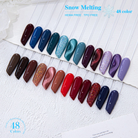 Collection de vernis gel hiver 48 couleurs, coffret gratuit, sans TPO ni HEMA, vernis gel UV 15 ml pour salon, OEM/ODM