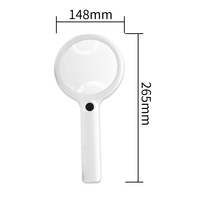 Elvis1.5X/10X Handheld Pocket Magnifier with 130mm Glass Lens Portable for Reading & Inspection