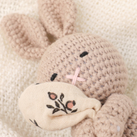 Couverture de sécurité en coton doux et moelleux pour bébé, motif lapin, en crochet, en mousseline, pour le soin du bébé, produits cadeaux en gros
