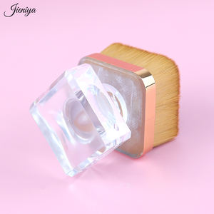 Jieniya nail art outil fabricant en gros qualité garantie carré Nylon cheveux fond de teint <span class=keywords><strong>brosse</strong></span> manucure nettoyage <span class=keywords><strong>brosse</strong></span> à poussière - Product Image 5