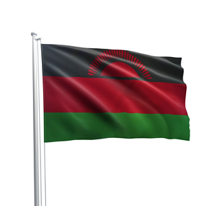 Bandera del País de Malawi, República Africana de Malawi, 3x5 Pies, 100% Poliéster 100D, Resistente a los Rayos UV (3' X 5' Pies) - Product Image 1