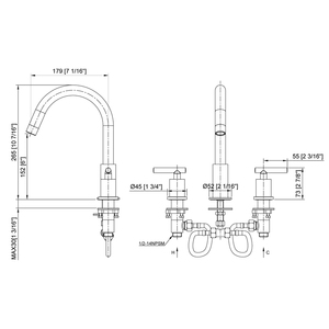 Due Maniglie Diffuso 8 pollici <span class=keywords><strong>Rubinetto</strong></span> Del Bagno Cromo 3 <span class=keywords><strong>Pezzi</strong></span> Rubinetti Del Bacino Del Lavabo Lavandino <span class=keywords><strong>Rubinetto</strong></span> - Product Image 6