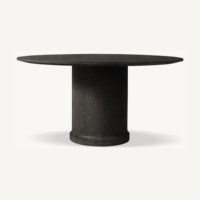 Ensemble de table à manger en bois de chêne de style moderne, écologique, pour hôtel et villa, chaises de salle à manger rondes avec options personnalisées