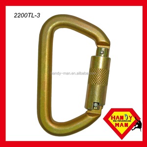 Mousqueton en acier triple verrouillage (zingué) Fabricant OEM/ODM Taïwan 50kN Conforme à la norme EN 362 - Product Image 4