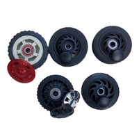 Roulettes pivotantes en caoutchouc avec roulements à billes, robustes, en acier inoxydable et polypropylène, pour remplacement de portails rétractables électriques
