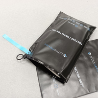 Sachet D'Emballage Imperméable en PVC Noir Mat Personnalisé avec Fermeture Éclair Coulissante pour Maillots de Bain, Vêtements, Chaussettes, en Plastique, Marque Personnalisée