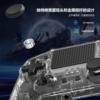Manette de jeu sans fil avec fonction d'écran tactile à lumière LED 7 couleurs pour manette de jeu PS4 pour PS4
